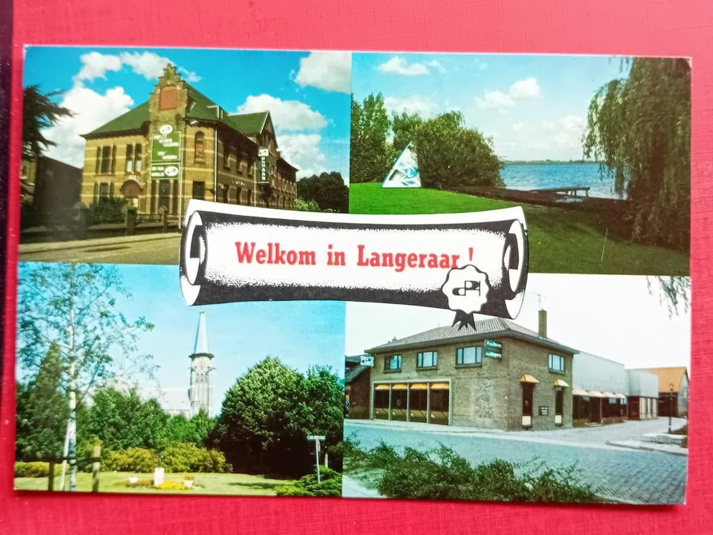 Kaart Langeraar, Verzamelen, Ophalen of Verzenden, Voor 1920, Noord-Holland