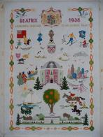Borduurwerk merklap "Beatrix", Ophalen of Verzenden, Zo goed als nieuw, Handborduren, Onderdeel of Toebehoren