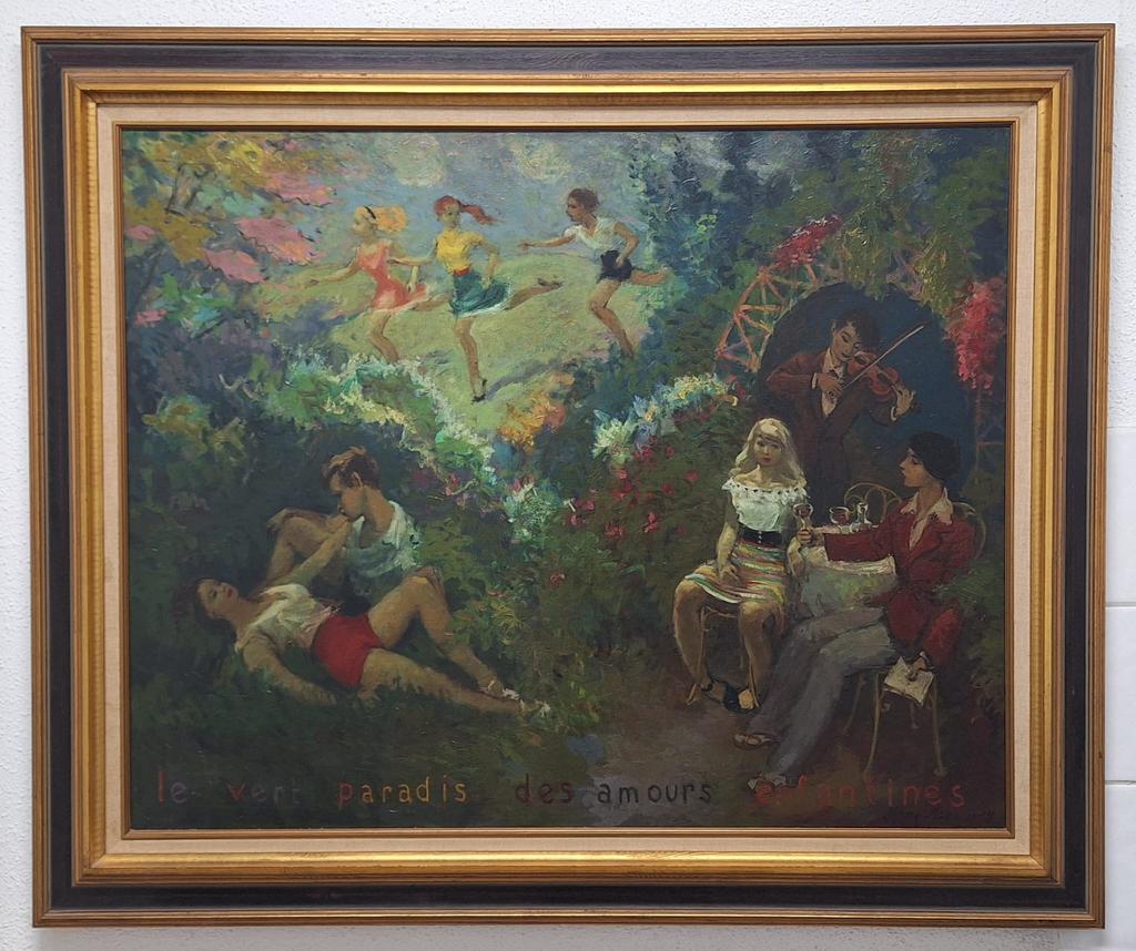 Harry maas, meesterwerk 110 x 90 cm olieverf op doek, Ophalen of Verzenden