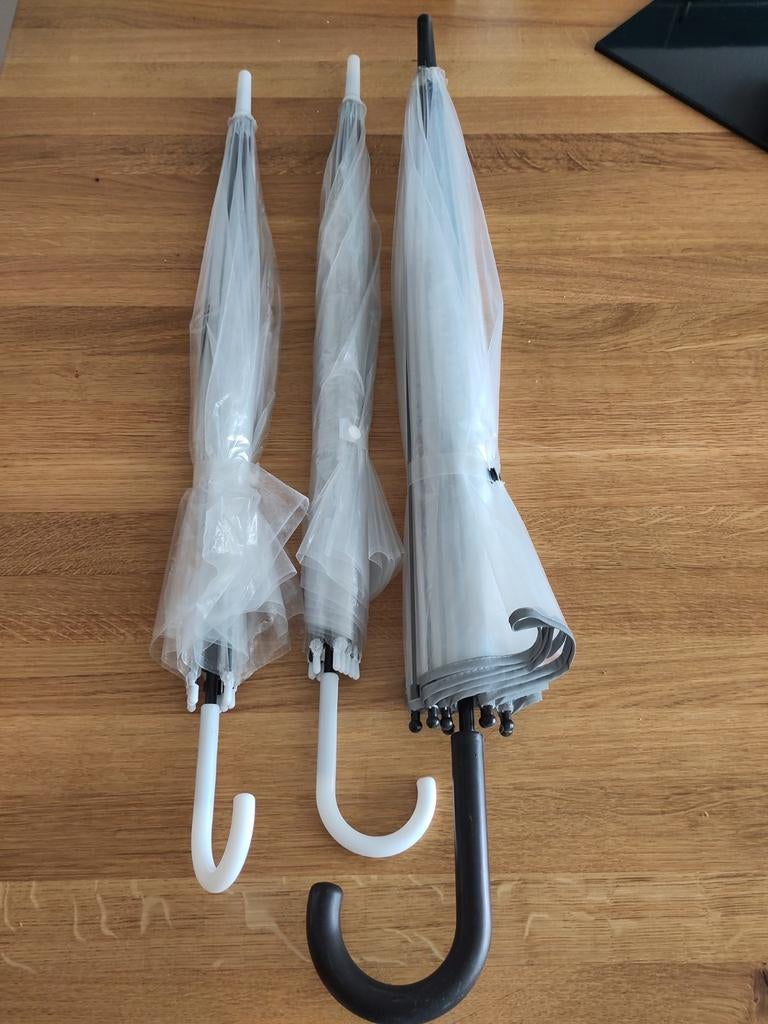 3 Transparante paraplu's - Ideaal voor bruiloften, Ophalen
