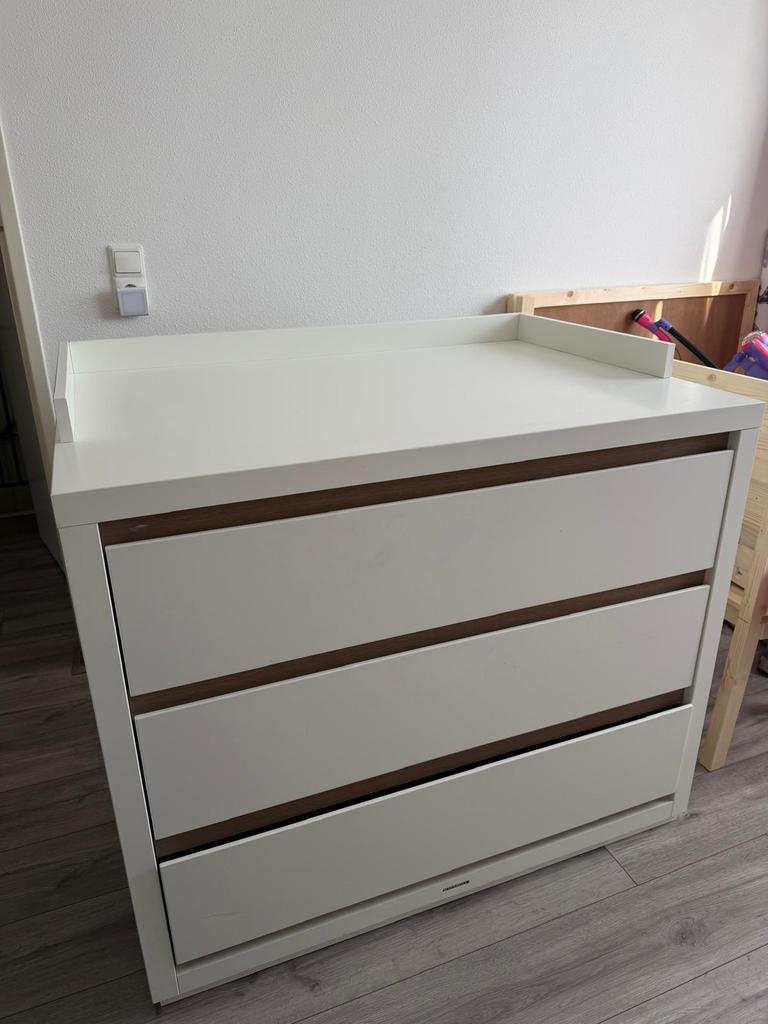 Commode Kidsmill met 3 lades en opzetstuk, Kinderen en Baby's, Kinderkamer | Commodes en Kasten, Ophalen, Gebruikt, 50 tot 70 cm