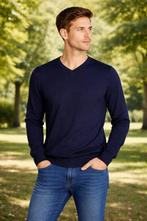 Gilberto zwarte V-hals trui – wolmix – maat 50 (L), Zo goed als nieuw, Maat 48/50 (M), Blauw, C&A