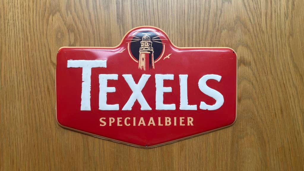 Origineel Texels brouwerij bierbord reclamebord, Ophalen, Nieuw, Reclamebord, Plaat of Schild, Overige merken