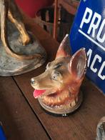 Vintage spaarpot herdershond/Duitse herder gips, Ophalen of Verzenden, Gebruikt, Steen, Aardewerk of Keramiek, Overige thema's