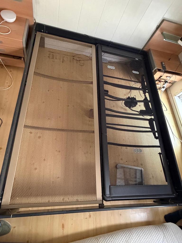 Auping aurondo  bed, Ophalen, Zwart, Tweepersoons, 200 cm