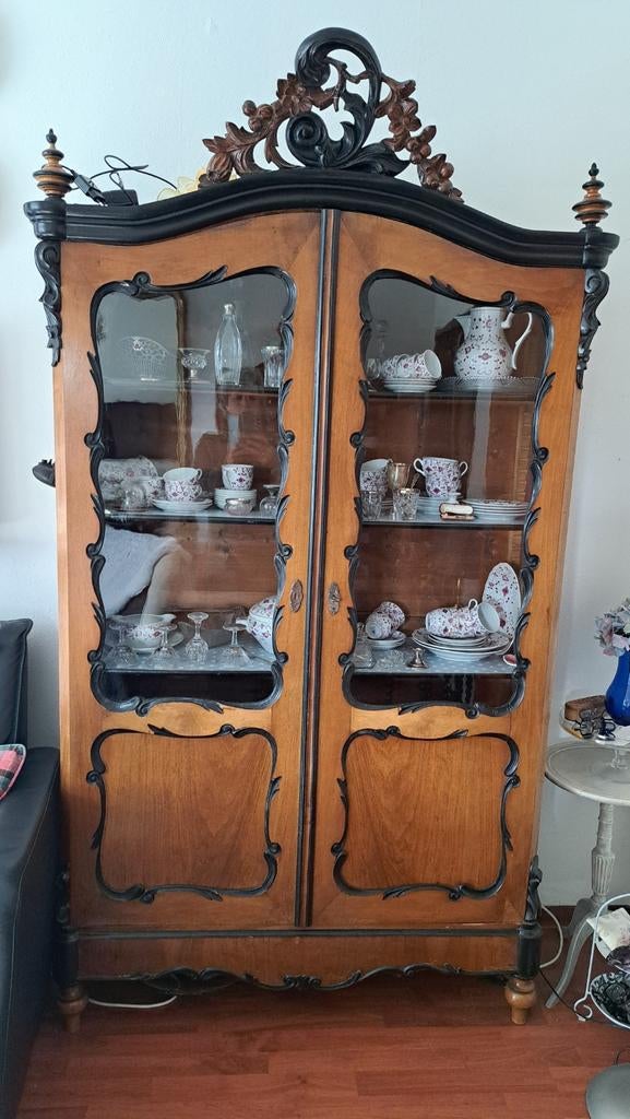 Antieke vitrinekast, Antiek en Kunst, Ophalen