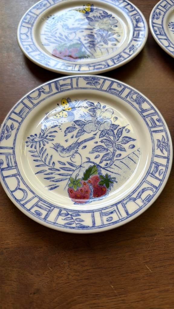 Gien OISEAUX BLEU FRUIT Petit fourbordjes, Ophalen of Verzenden, Zo goed als nieuw, Overige stijlen, Schaal of Schalen