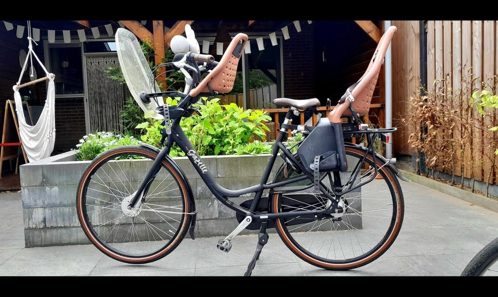 Gazelle Bloom Moederfiets met 2 kinderzitjes, Fietsen en Brommers, Ophalen, 2 zitjes, Versnellingen, Gazelle