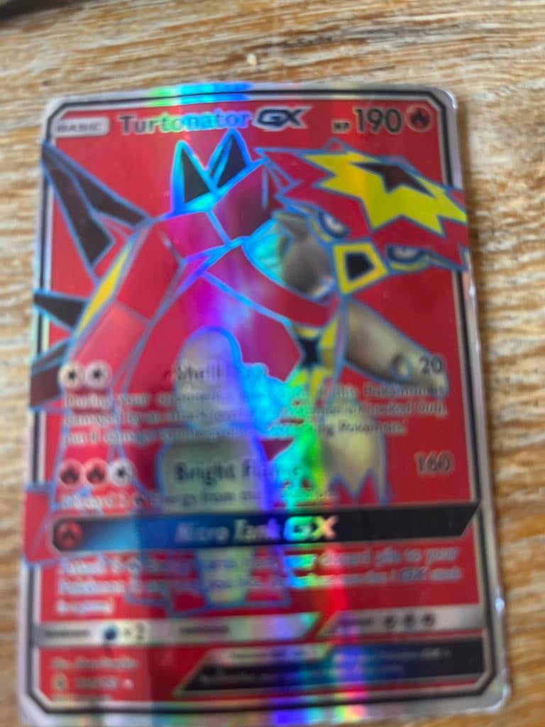 Pokémon kaart Turtonator GX, Ophalen, Gebruikt, Losse kaart, Foil