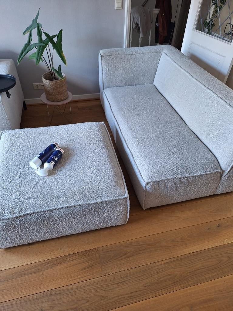 Bank en poef, Ophalen, Gebruikt, 150 tot 200 cm, Tweepersoons