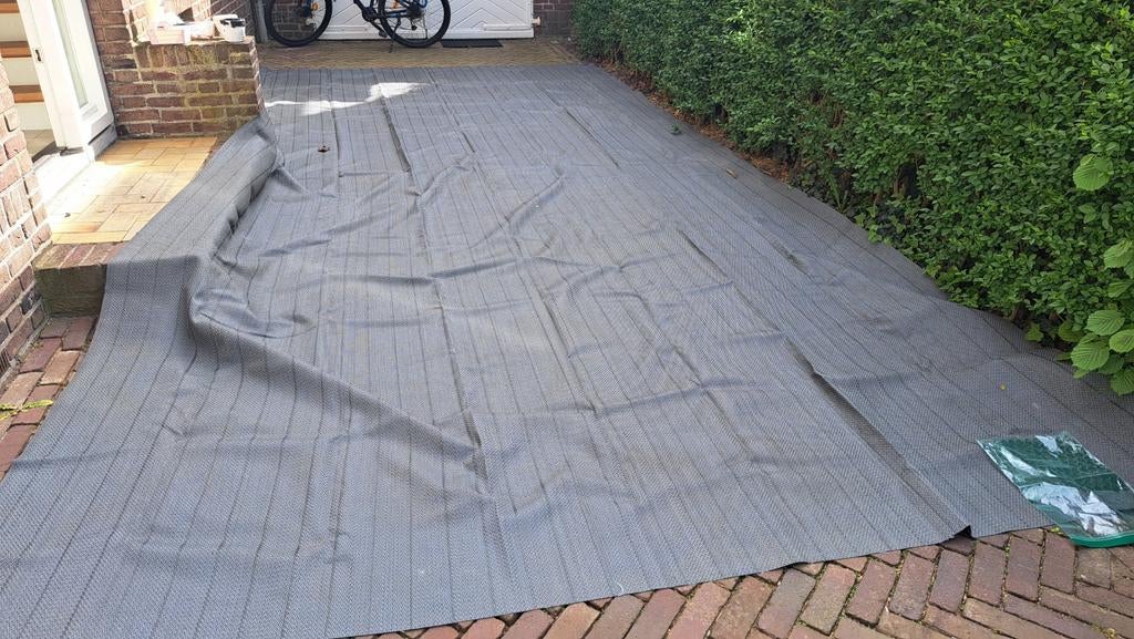 Voortent vloerkleed caravan 6.30x3m grijs, Caravans en Kamperen, Caravan accessoires, Gebruikt, Ophalen