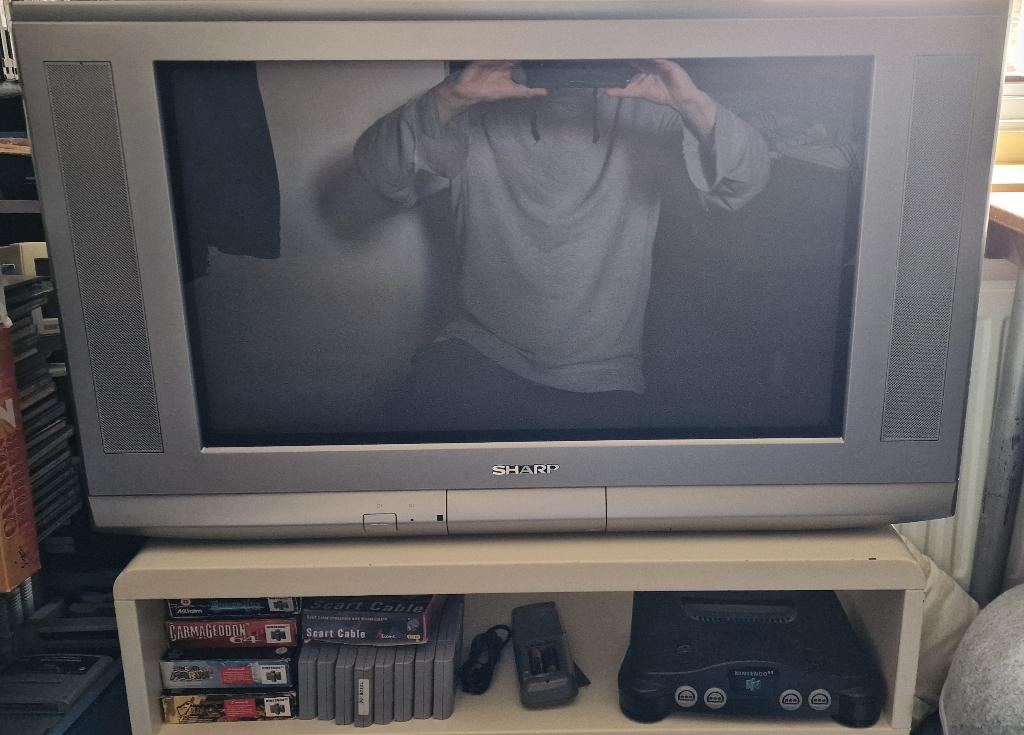 SHARP 28JF-73E Retro Gaming CRT Beeldbuis TV, Ophalen, Gebruikt, 60 tot 80 cm, Sharp