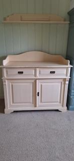 Brocante babykamer,  ledikant, commode en wandplank, Ophalen, Gebruikt, 50 tot 70 cm, 100 cm of meer