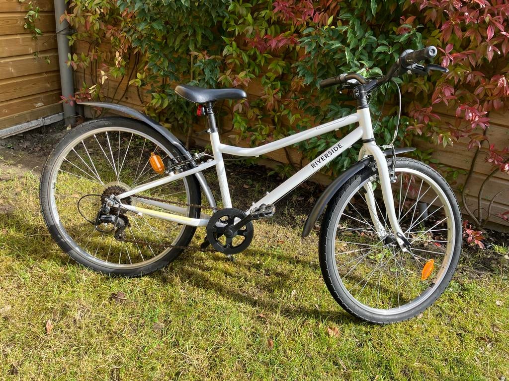 Riverside hybride 100 Mountainbike wit, Fietsen en Brommers, Fietsen | Meisjes, Ophalen, Versnellingen, Riverside, Gebruikt