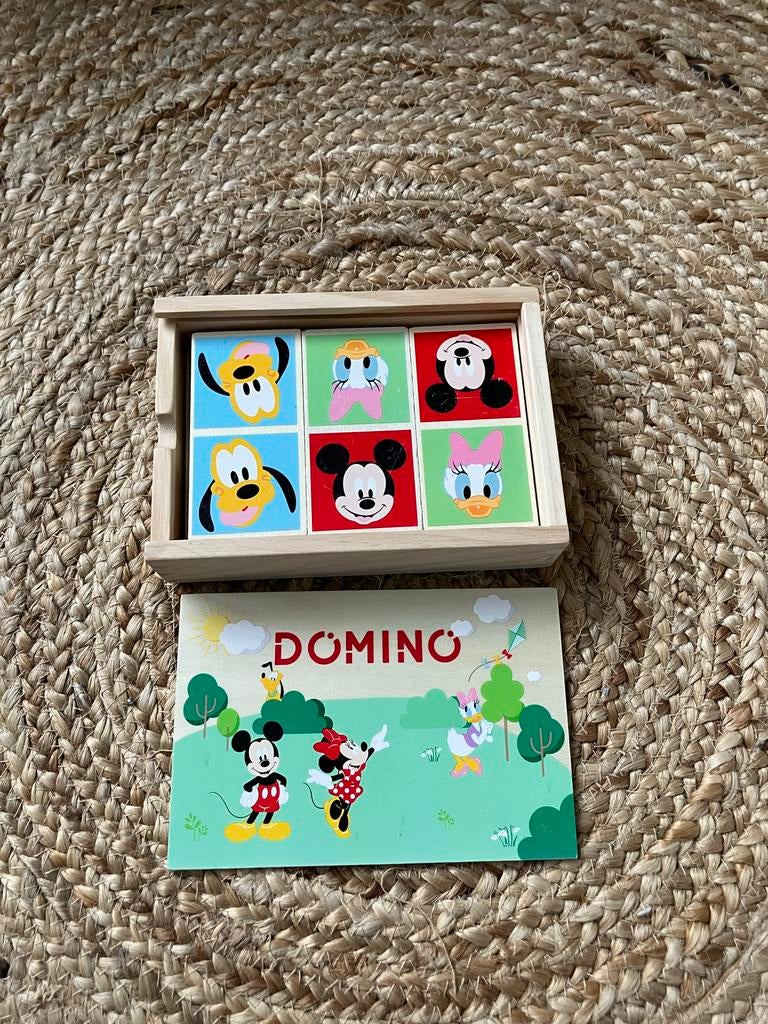 Disney Domino Spel - Mickey, Minnie, Pluto, Donald, Kat, Ophalen of Verzenden, Gebruikt, Puzzelen