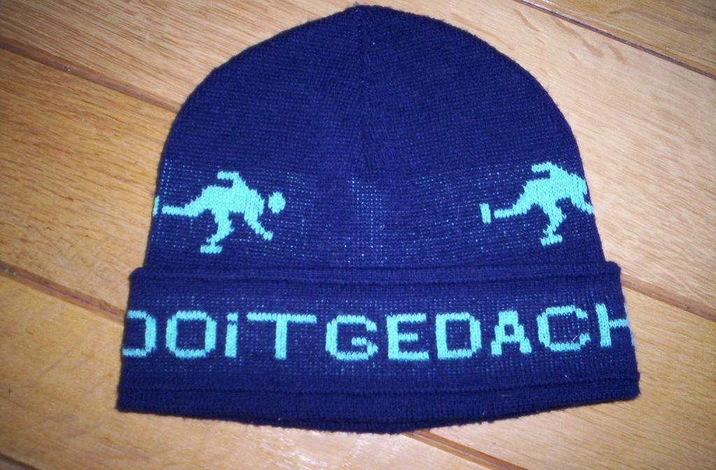 Schaatsvereniging Nooit Gedacht muts blauw, Ophalen of Verzenden, Nieuw, Jongen of Meisje, Muts