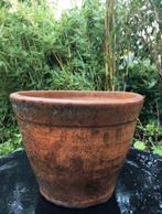 Oud Hollandse terracotta bloempot 30cm vorstbestendig, 25 tot 40 cm, Gebruikt, Rond, Binnen