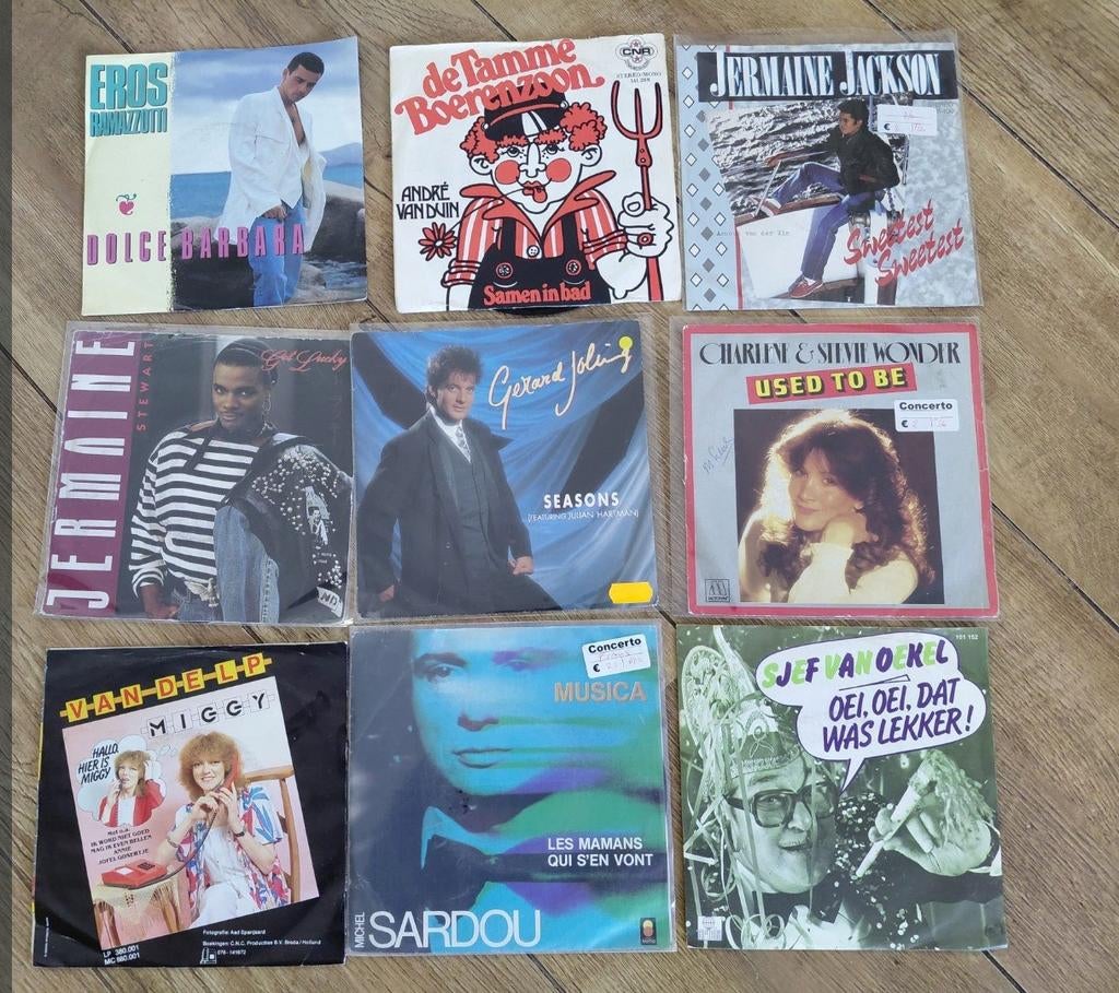 +/- 1500 singeltjes van alles wat, Nederlands, Duits Engels., Ophalen, Gebruikt, Overige formaten