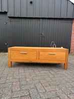 Massief eiken tv-meubel, Ophalen, 100 tot 150 cm, Landelijk/modern, Eikenhout