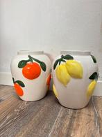 Twee fruit vaasjes, Ophalen, Gebruikt, Wit, Aardewerk of Porselein