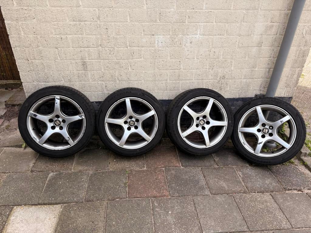 Set velgen 5x100 16 inch seat Ibiza 6L, Ophalen of Verzenden, Gebruikt, Seat