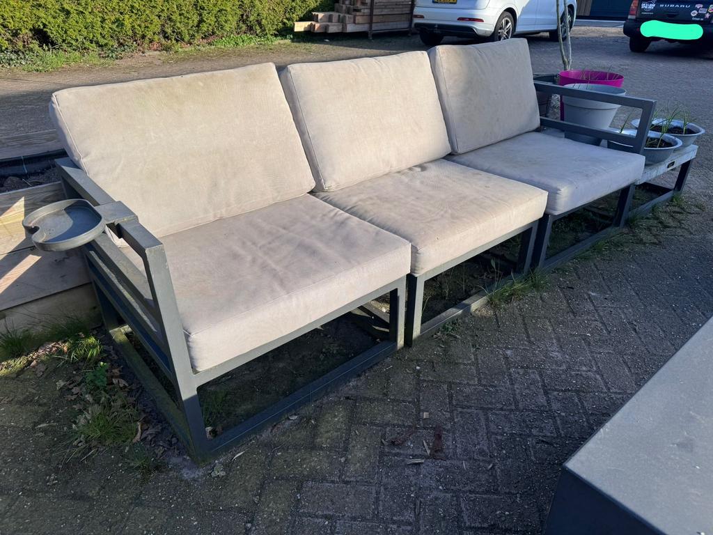 Life Outdoor Modulaire Loungeset, Tuin en Terras, Ophalen, Zo goed als nieuw, Aluminium