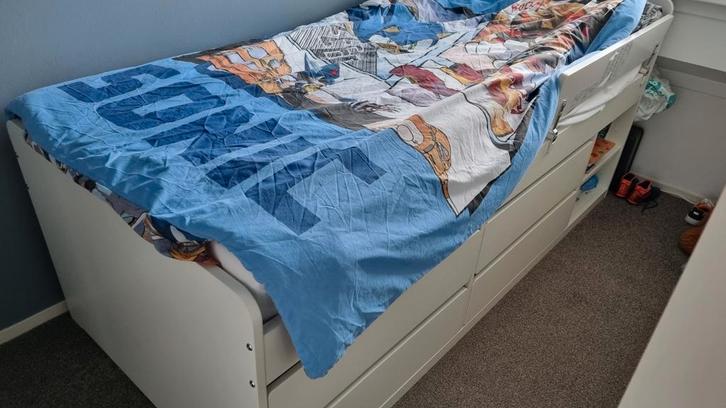 IKEA SLÄKT bedframe met opberger en lattenbodem, Kinderen en Baby's, Kinderkamer | Bedden, 180 cm of meer, 85 tot 100 cm, Lattenbodem