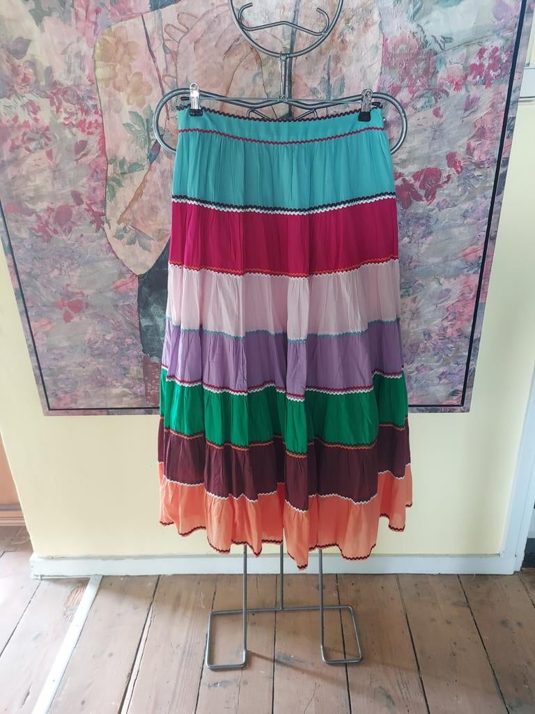 Antik Batik rok M, Verzenden, Zo goed als nieuw, Maat 38/40 (M), Onder de knie