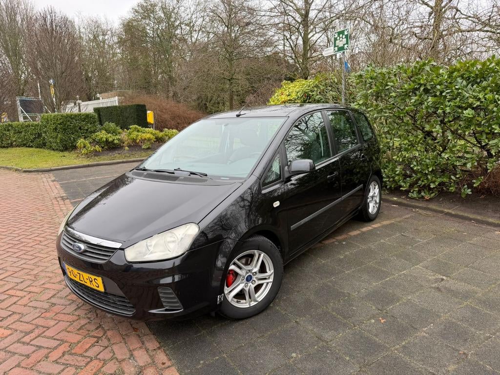 Ford C-Max 1.8 92KW 2008 Zwart, Auto's, Voorwielaandrijving, 125 pk, 4 cilinders, Zwart