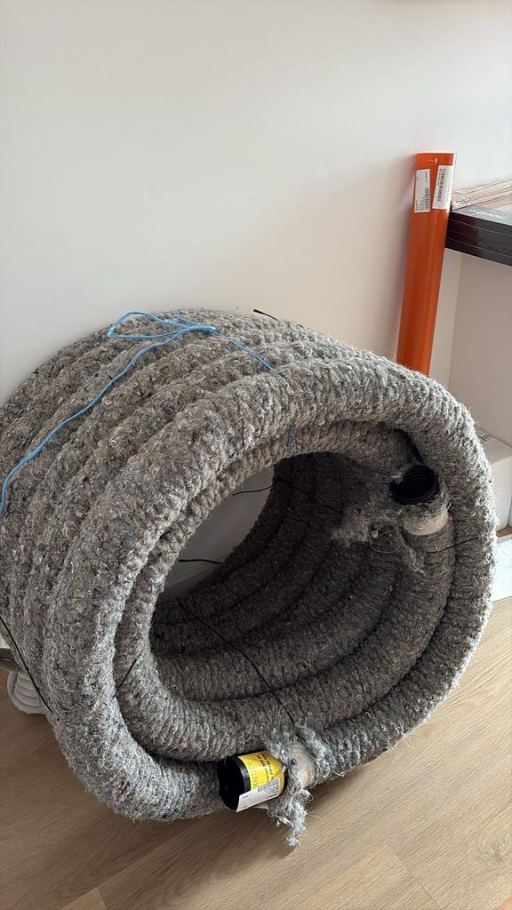 12M Drainagebuis 80mm met eindbuis - Nieuw, Ophalen, Afvoer, Pvc, 6 meter of meer