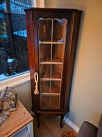 Oude Queen Anne style barok hoek vitrine, Ophalen