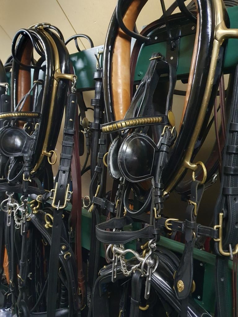 Diverse tuigen . Enkele mooie 2span gareel tuigen/pony/cob, Ophalen, Zo goed als nieuw, Overige soorten