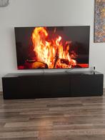 IKEA Bestå TV-meubel - Zwartbruin met glazen blad, Ophalen, 150 tot 200 cm, Zo goed als nieuw, Minder dan 100 cm