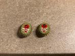 Millefiori emaille Italiaanse clip on oorbellen, Sieraden, Tassen en Uiterlijk, Overige materialen, Gebruikt, Ophalen of Verzenden
