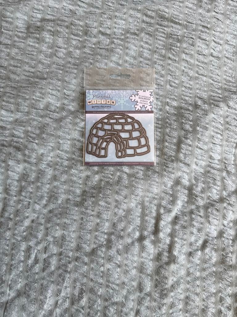 Snijmal Iglo - Playful Winter Yvonne Creations, Geschikt voor snijden, Zilver, Overige thema's, Gereedschap of Toebehoren