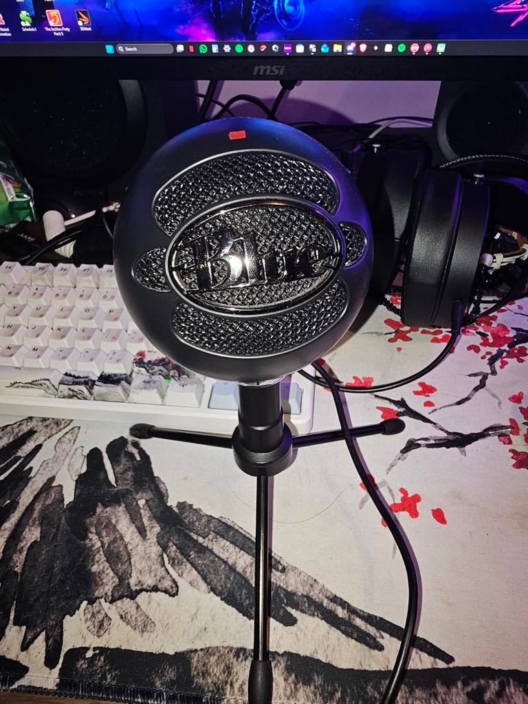 Blue Snowball iCE USB Microfoon met Statief, Ophalen of Verzenden, Zo goed als nieuw, Studiomicrofoon