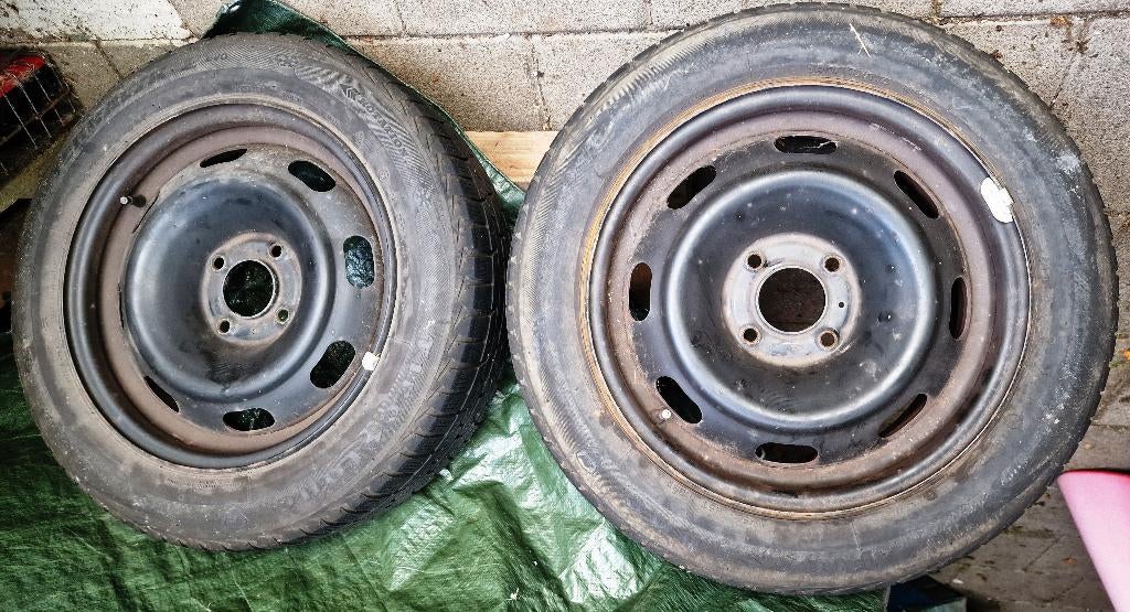 Firestone Winterhawk Winterbanden met velgen mt 185/60R15, Ophalen, Gebruikt