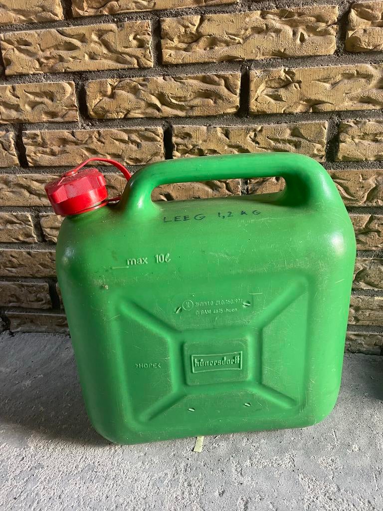 Jerrycan 10 liter - Groen kunststof brandstofkan, Ophalen