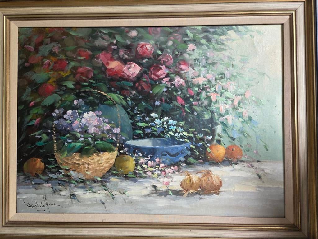 Schilderij van Rob de Haan, Antiek en Kunst, Kunst | Schilderijen | Klassiek, Ophalen of Verzenden