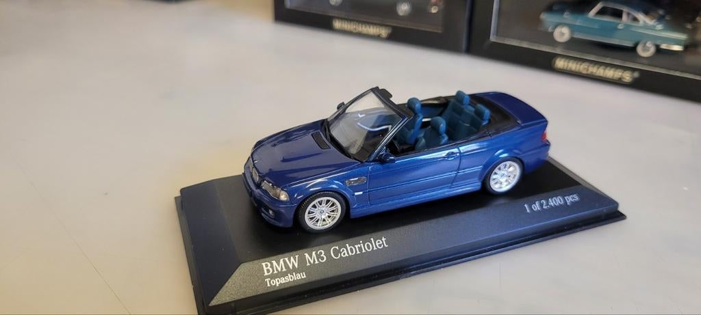 Minichamps 2001 BMW M3 cabrio E46, Hobby en Vrije tijd, Modelauto's | 1:43, Ophalen of Verzenden, Zo goed als nieuw, Auto, MiniChamps