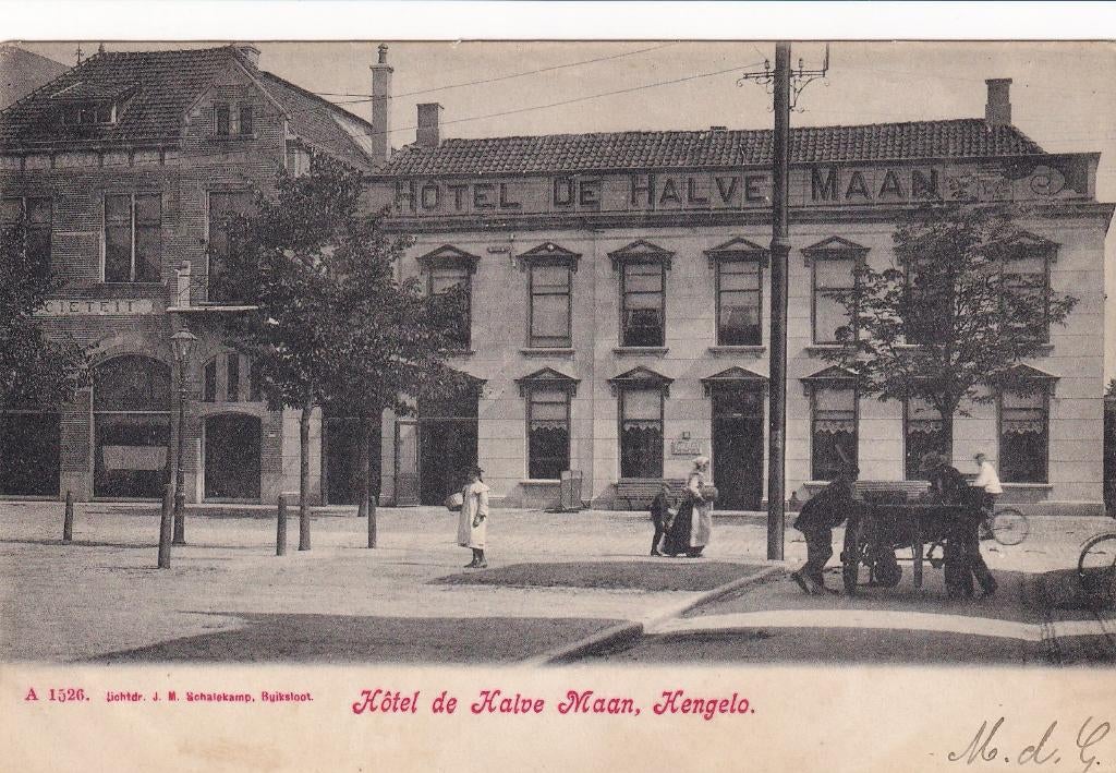 Hengelo, Hotel,1905., Verzenden, Voor 1920, Gelopen, Overijssel