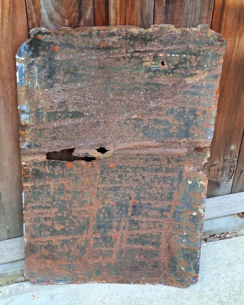 Antiek emaille bord, Johan van Oldenbarnevelt sigaren., Verzamelen, Reclamebord, Gebruikt, ., Ophalen of Verzenden