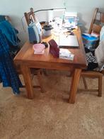 Blank eiken eethoek TEAB, Ophalen of Verzenden, Gebruikt, 4 tot 6 stoelen