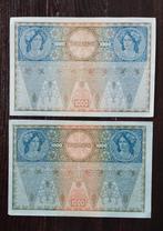 2 biljetten Duits-Oostenrijkse van 1000 kronen, Ophalen of Verzenden, Buitenland, Bankbiljetten