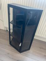 Zwart metalen vitrinekastje om op te hangen, Ophalen, Minder dan 50 cm, Gebruikt, Minder dan 25 cm