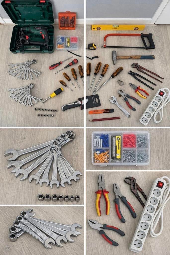 Bosch klopboormachine Ringsleutels steeksleutel doppen Bahco, Ophalen, Zo goed als nieuw