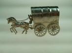 Zilveren huifkar miniatuur Niekerk Schoonhoven uit ca. 1949, Antiek en Kunst, Verzenden, Zilver
