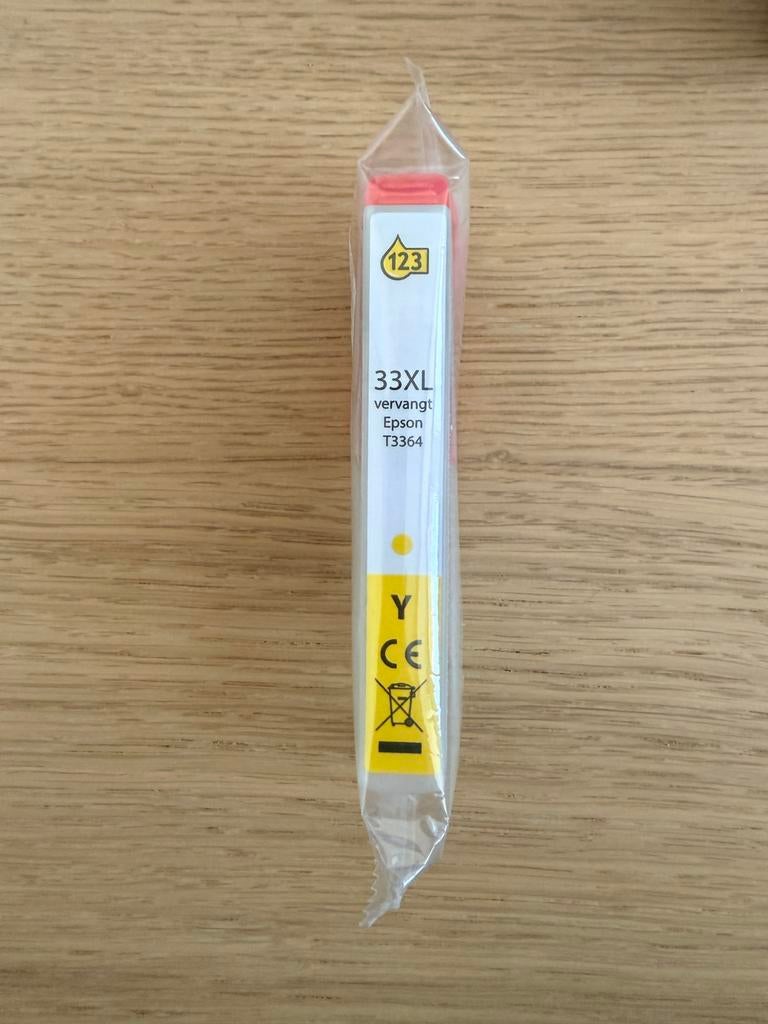 123inkt 33XL Geel Cartridge voor Epson T3364 - Nieuw, Ophalen of Verzenden, Nieuw, Cartridge