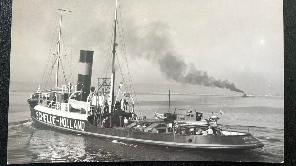 Maassluis Hoek van Holland sleepboot SCHELDE 1926, Verzamelen, Scheepvaart, Ophalen of Verzenden, Zo goed als nieuw, Kaart, Foto of Prent