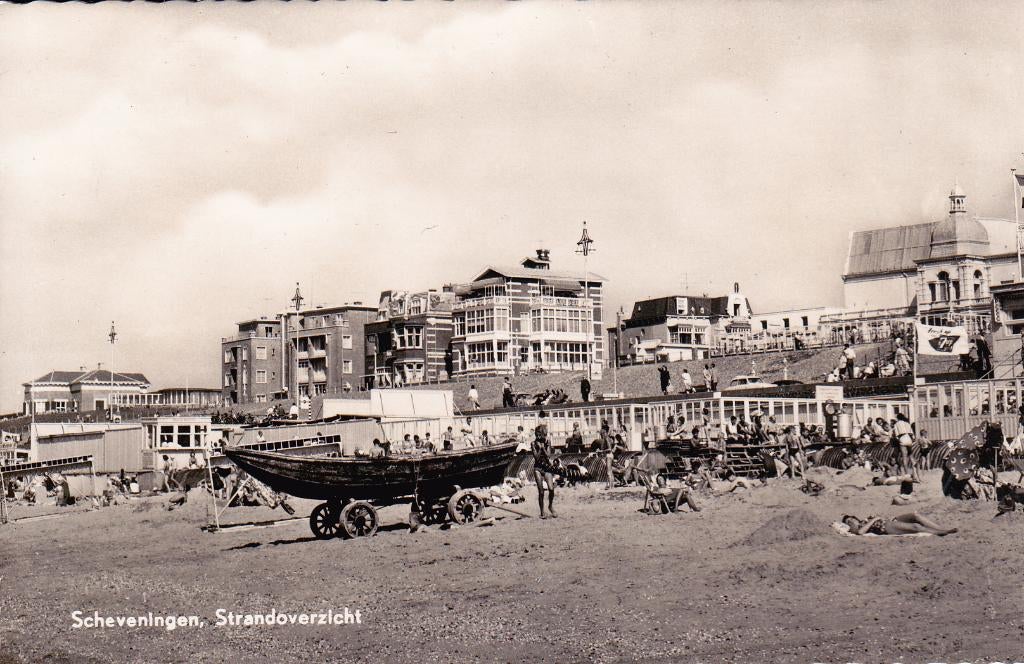 08254 Scheveningen - Strandoverzicht - 1960, Verzenden, 1960 tot 1980, Ongelopen, Zuid-Holland
